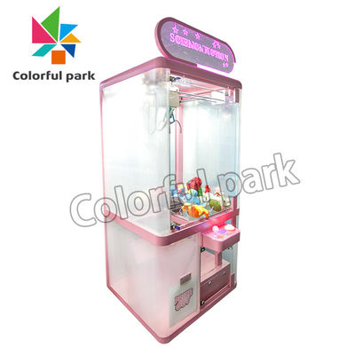 Machine en verre de grue de griffe de jouet de poupée de jeux d'Arcade Gift en métal entièrement transparent à jetons de machine