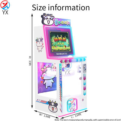 Button Grabbing Cow Clamp Machine 40 Clips Capacity Shopping Mall Attraction Compact Size Arcade Entertainment