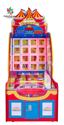 Machine de jeu vidéo de rachat poussant le clown Ball Throwing Machine de pièce de monnaie