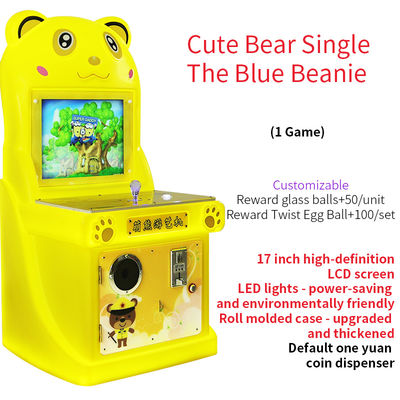 Machine de jeu à joystick à pièce de 17 pouces pour enfants en intérieur