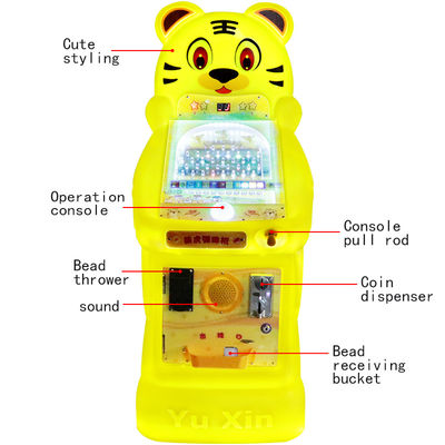 19mm Tiger Arcade Pinball Machine amusant rempli de divertissement coloré jeu de test de compétences de conception idéal pour les enfants