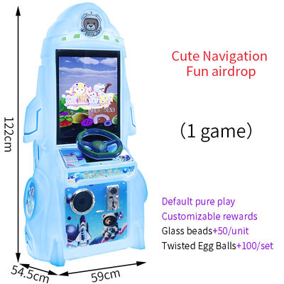Équipements de divertissement intérieur pour enfants bleus Machines de jeux d'arcade à pièces