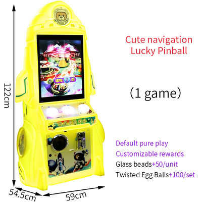 Cabinet de jeux de style arcade Expérience jaune unique Machine de jeu d'excitation sans fin