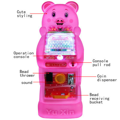 19 mm Joueur de porc machine de flipper amusant amusant jeu de test de compétences coloré pour les enfants