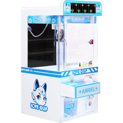 Mini-machine à griffes LED Plush Toy Crane Machine à griffes de matériel bleu