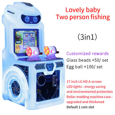 Machines de jeux électroniques d'arcade pour enfants pour la pêche en intérieur à deux personnes