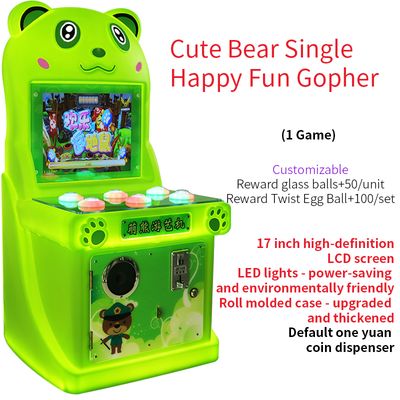 Machine de tir à la marmotte pour enfants à pièces de monnaie